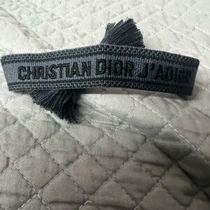 Dior Dark Blue/Gray Woven Friendship Band